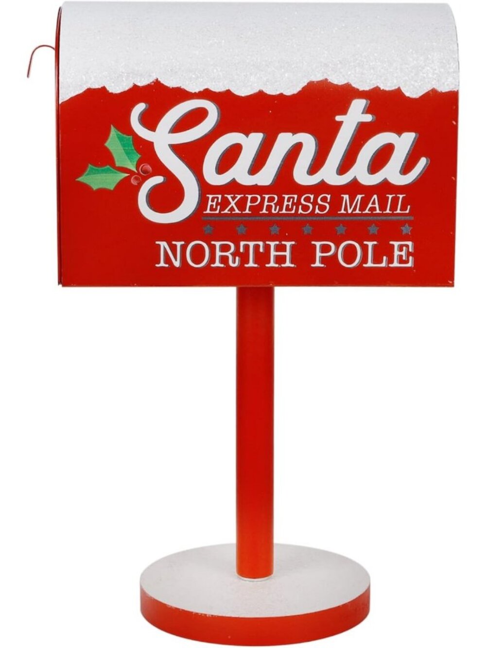 Festive Christmas Santa Mailbox Decoration - 15.5" H x 9.5" W Holiday Decor